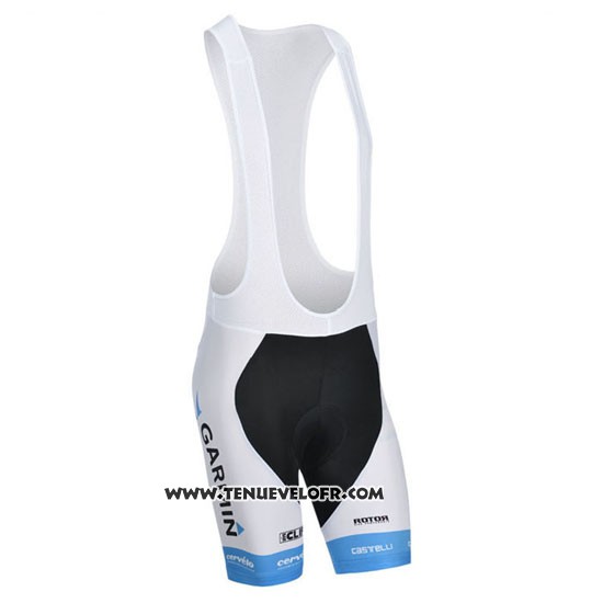 2014 Maillot Ciclismo Garmin Sharp Bleu Clair et Blanc Manches Courtes et Cuissard